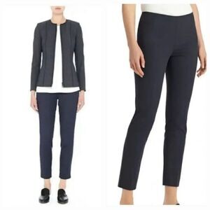 Lafayette 148 New York Fundamental Bi-Stretch Stanton Pant in Navy Blue Size 4